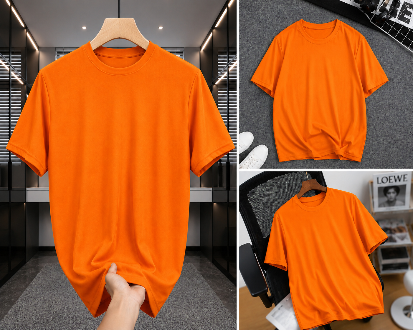 Premium Color GYM Wear Round T-Shirt