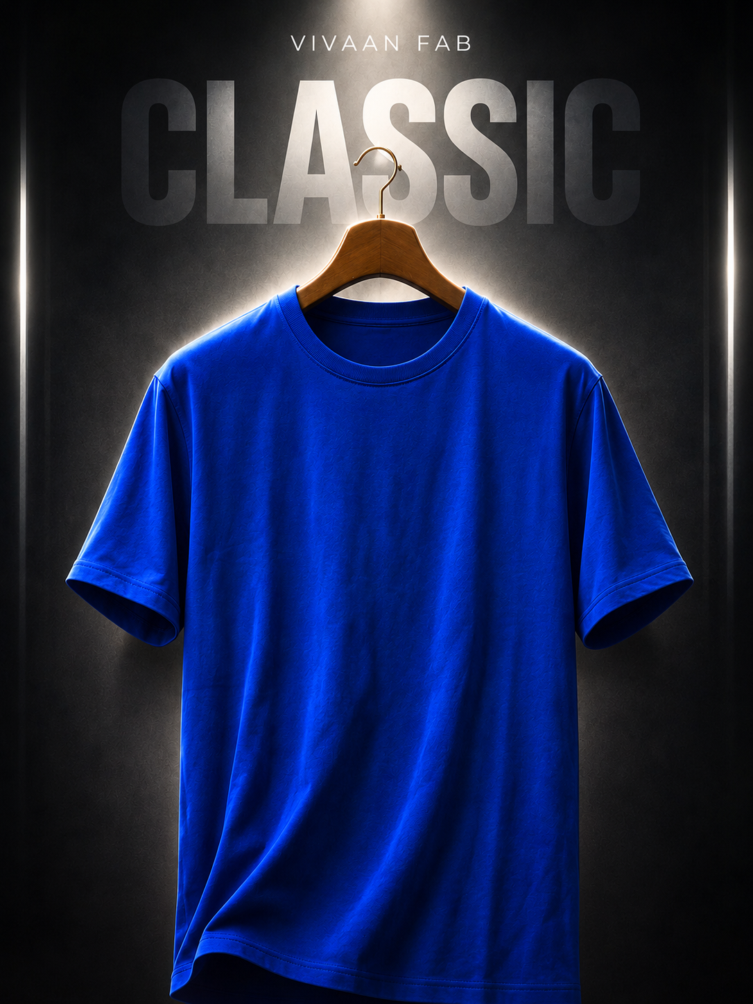 Premium plain white t-shirt on model
