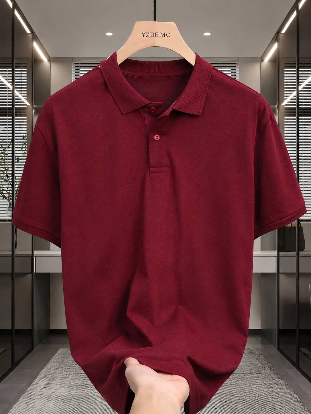 Wine Color Polo Lounge Wear